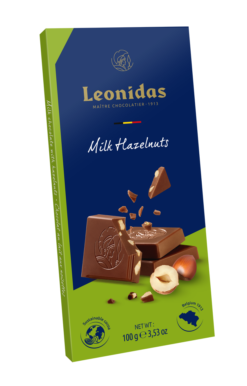 Tabletă ciocolată cu lapte și alune de pădure, 100grame