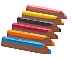 Creioane colorate din ciocolată cu lapte. 72 grame