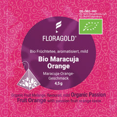 BIO Maracuja Orange- ceai Floragold cu gust de fructul pasiunii si portocala