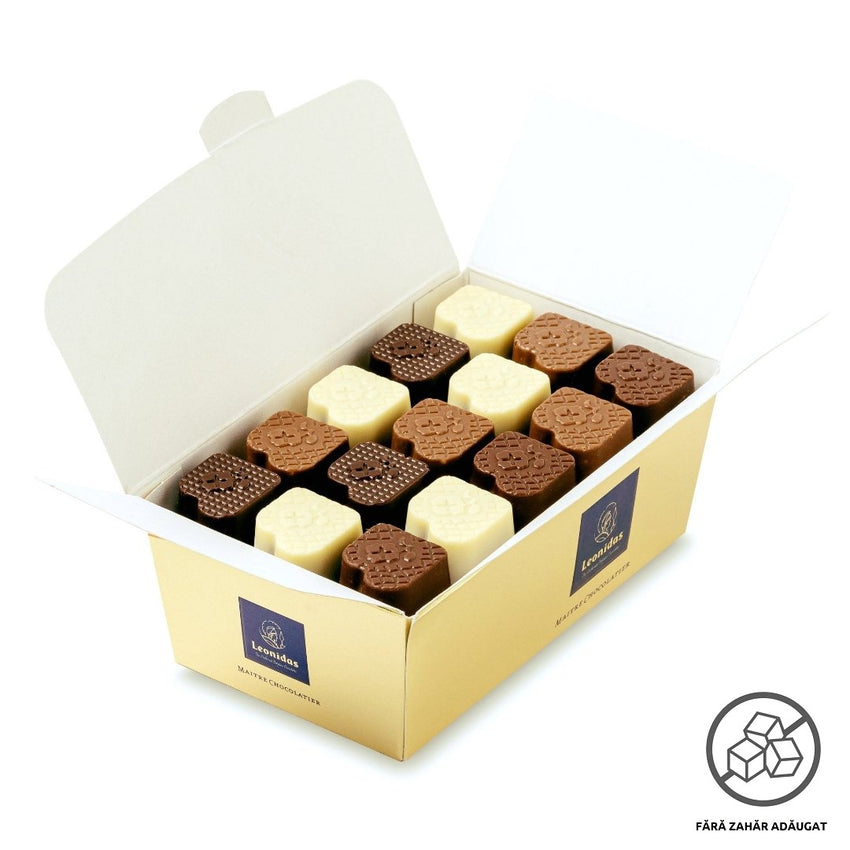 Cutie Ballotin Low in Sugar, cu  12 praline belgiene Leonidas, fără zahăr adăugat 
