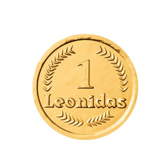 Monede din ciocolata cu lapte, valoare 1 Leonidas, cadou pentru copii