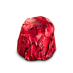 Cerise, pralina Leonidas din ciocolata neagra, cu visina Morello intreaga, alcoolizata in crema de lichior cherry, ambalata in foita rosie
