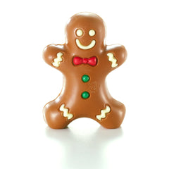  Gingerbread man - figurină veselă în formă de Om de Turtă Dulce din ciocolată cu lapte, în 4 culori