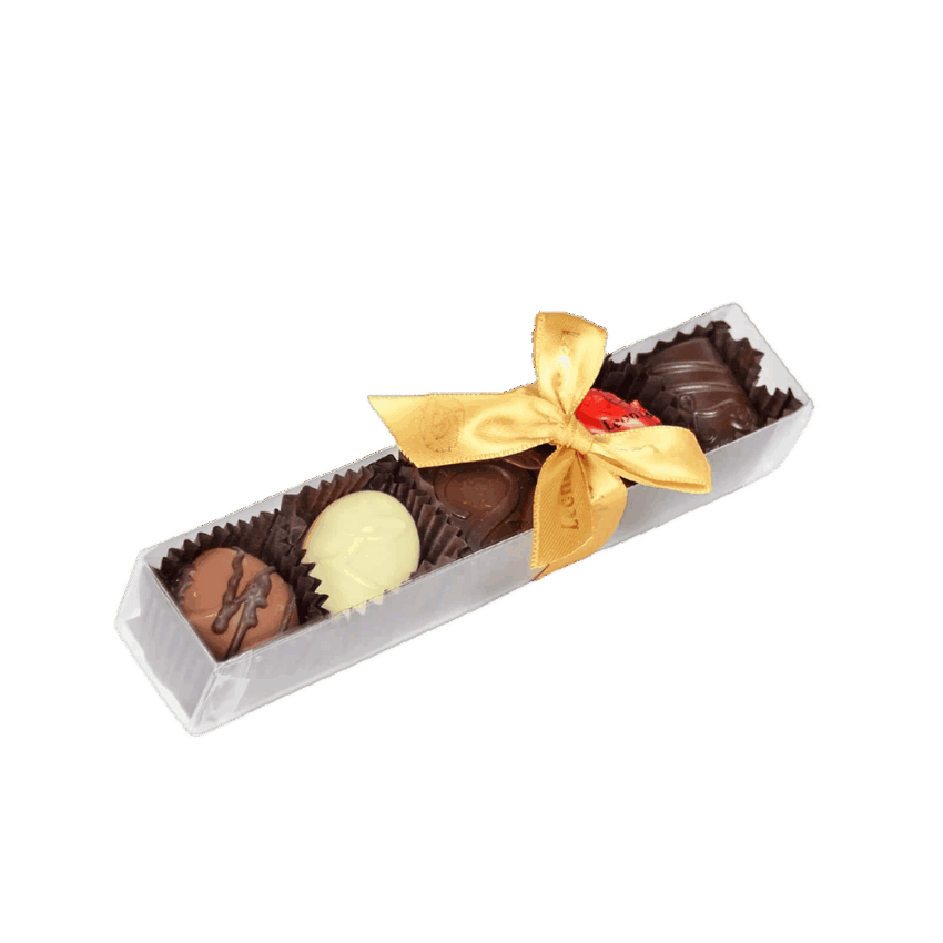 Rigleta cu 5 praline  de ciocolat belgiana Leonidas