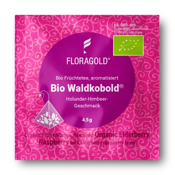BIO Waldkobold- ceai Floragold cu gust de soc si zmeura