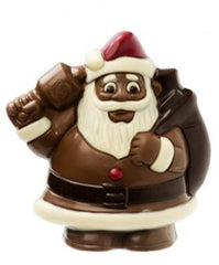 Figurină Moș Crăciun, ciocolată lapte, 4 culori, 100 g