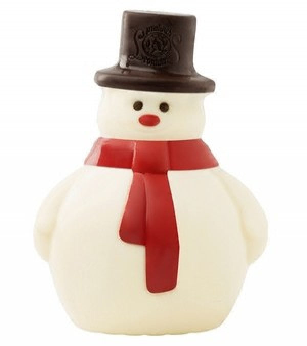 Figurină Om de zăpadă, ciocolata albă, 100 g